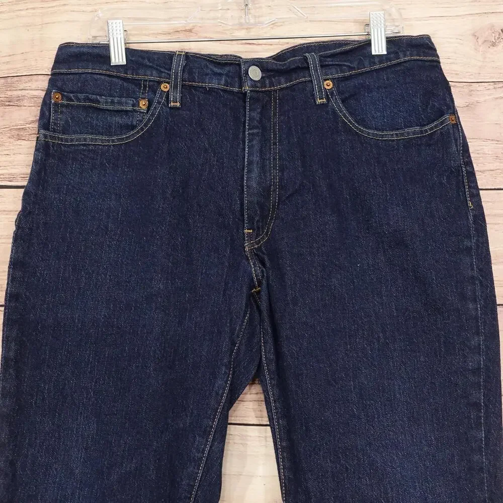 Levis 511 Jeans Mens 34x32 Blue Dark Wash Slim Fit Stretch Denim Premium Denim